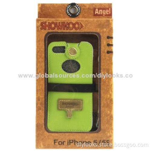 Snap Button Leather Case with Call Display ID Lanyards for iPhone 5New